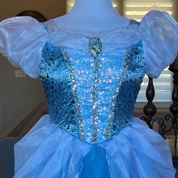 Disney Cinderella Gown Girls XL fit Women XS S Costume Dress Long Blue - Picture 2 of 16